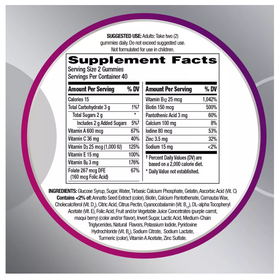 Centrum Women 50+ Gummy Multivitamin, 140 Count