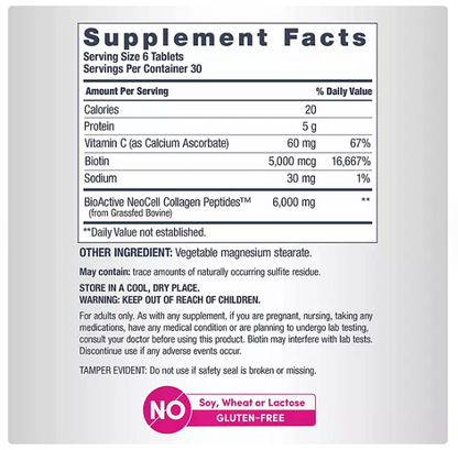NeoCell Super Collagen + Vitamin C & Biotin Tablets 360 Count