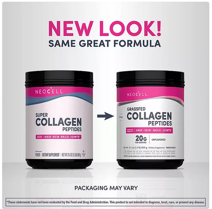 NeoCell Super Collagen Peptides, Unflavored Powder, Collagen Type 1 & 3 21.2 oz