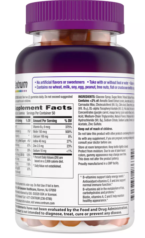 Centrum MultiGummies Gummy Multivitamin for Women 100ct