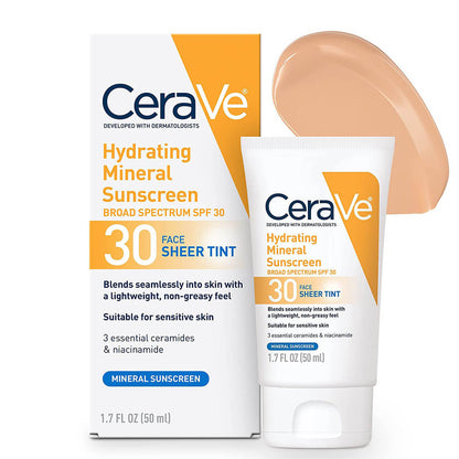 CeraVe Hydrating Mineral Sunscreen SPF 30